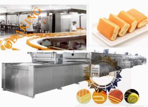 China OBESINE automatic sandwich cake production line,cake machines, Automatic cake depositors ,muffin production line wholesale