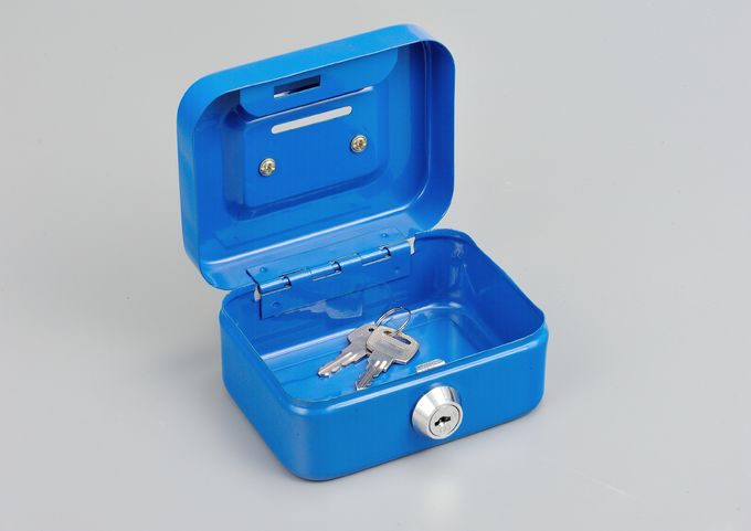 Small Portable Cash Money Box , Coin Saving Money Safe Box With Lock