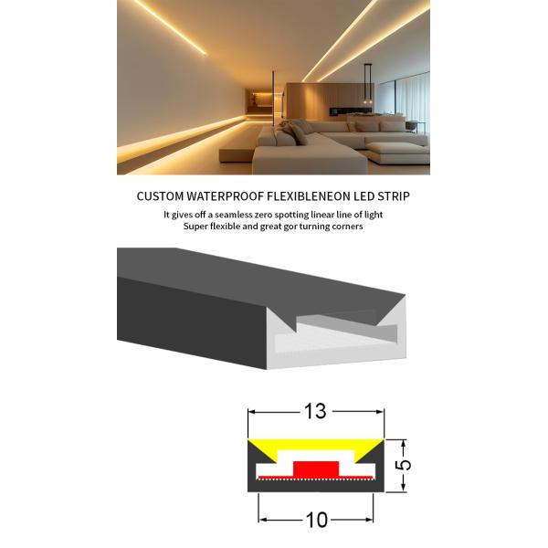 Full Black Outdoor LED Neon Strips 13*5mm Waterproof Flexible RGB LED Neon Light Strip