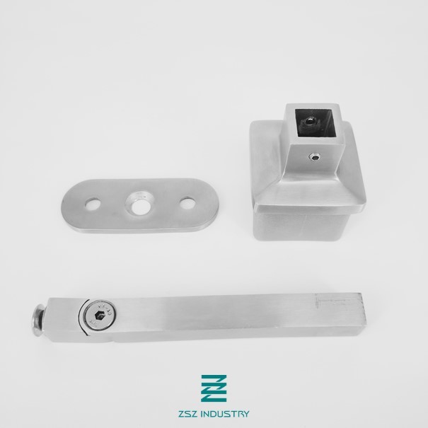 Metal Handrail Brackets Support Direction Adjustable Square Post 40 X 40mm