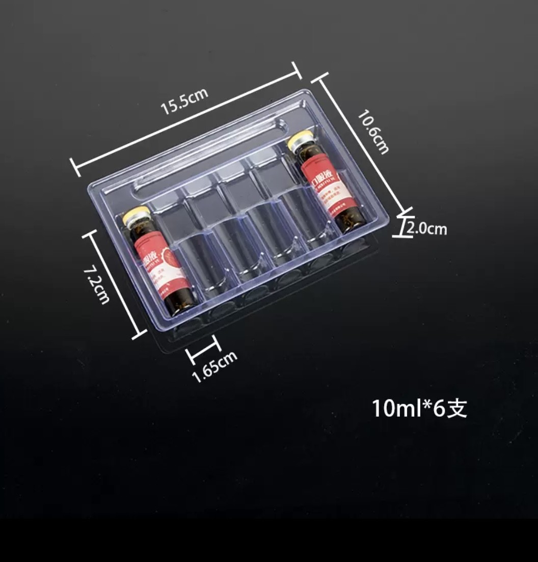10ml Oral Liquid Ampoule Tray PET Transparent Vacuum Tray , Pack Of 5 , Pack Of 10 , Pack Of 12