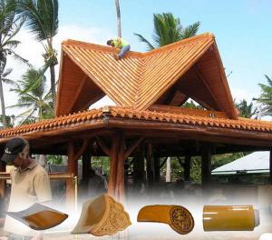 China Thai Style Galzed Roof Tiles Building Material For Hotel Villa High Resistant wholesale