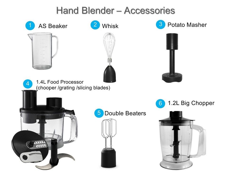 Smart Stick Stainless Steel Hand Blender with Whisk Trubo Blender