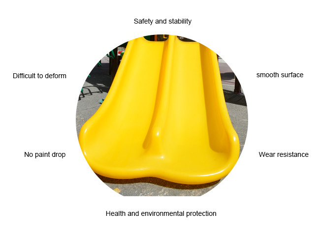 Outdoor Playground Equipment Kids Outdoor Plastic Slide With Climbing Net
