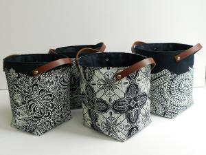 China Artistic Laundry Basket Leather Pu Materials Handwork wholesale