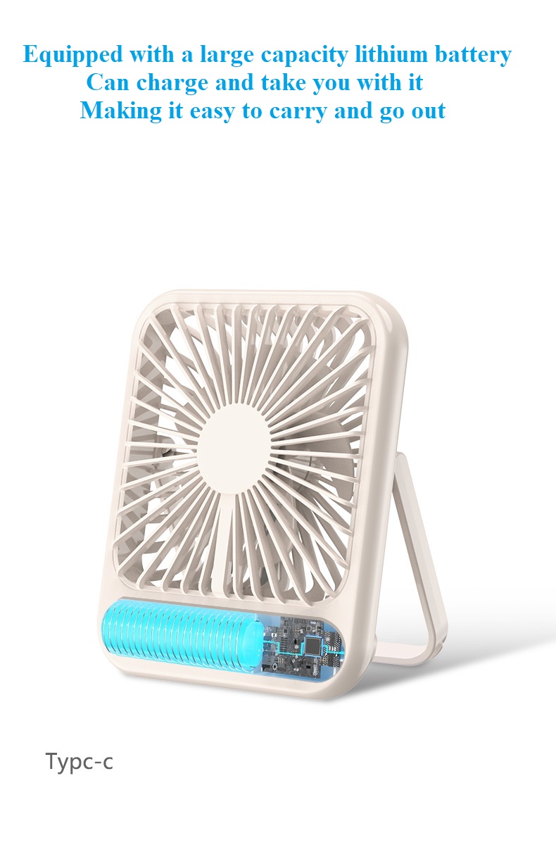 Portable Mini Cooling Fan for Office Home Rechargeable Small Foldable Personal Table