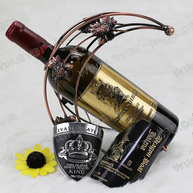 Heat Resistant Bottled Beverage Embossed Spirit Labels