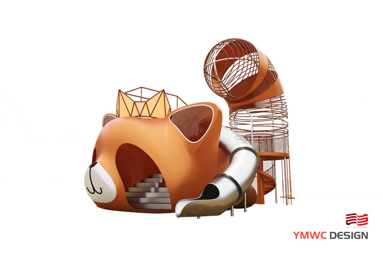 Stainless Steel Red Panda Style Outdoor Amusement Facilities for Park Square Fun Time