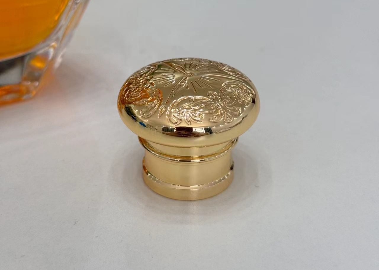 Fine Pattern Customzied Color Zamak Perfume Caps Zinc Alloy Perfume Bottle Tops