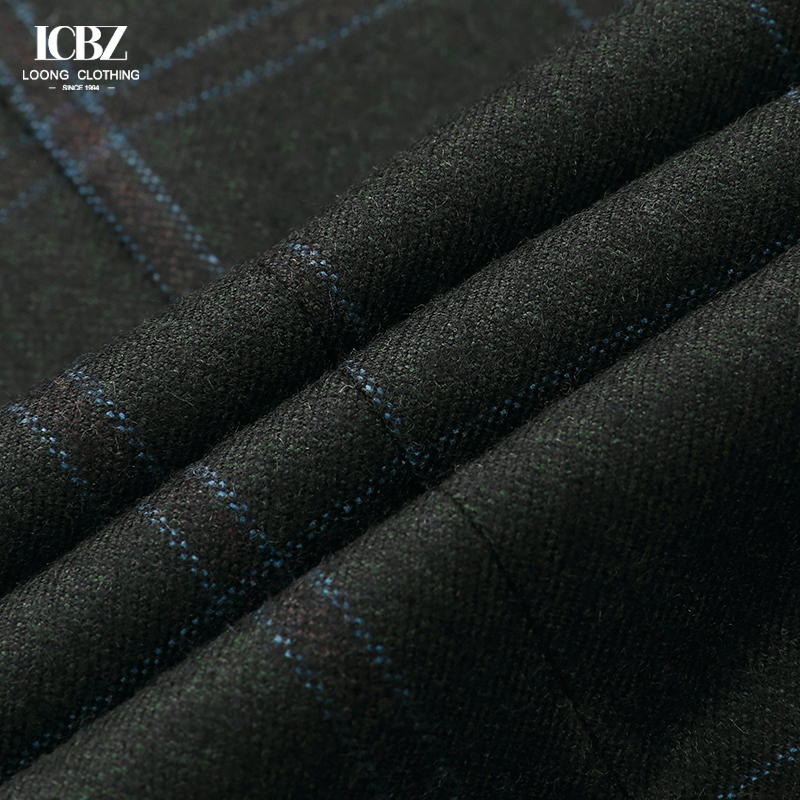 100% Wool Slim-fit Man Casual Trousers for Men 2023 Formal Business Pants Flat Front Style