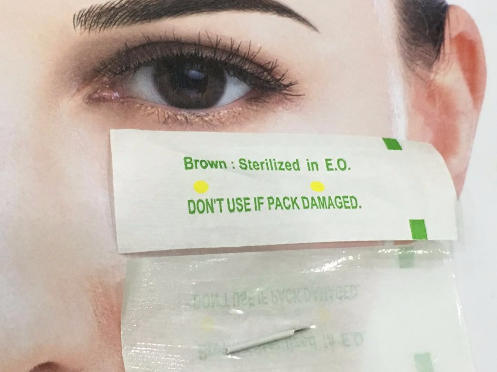 Permanent Makeup 3RL Disposable Tattoo Needles Length 20mm For Microblade Pen