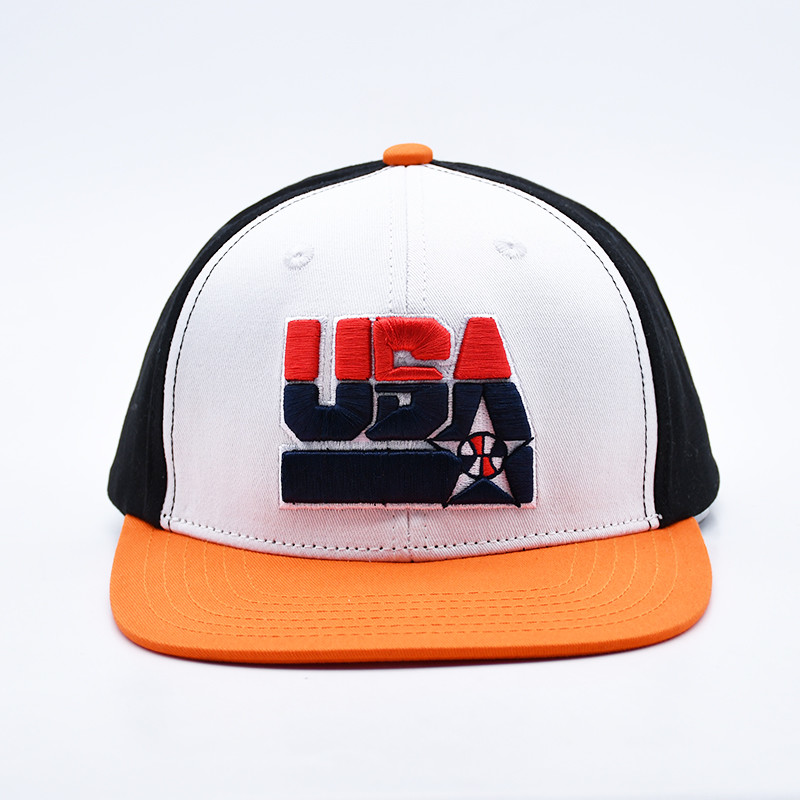 Custom Embroidered Flat Brim Snapback Hats With Black Or Customize Colors