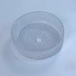 395mm Round Glass Wash Basin Hand Wash 45mm Dia No Hole For Hotel Bathroom