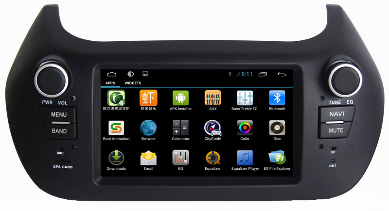 Ouchuangbo car dvd video for Fiat Fiorino with wifi BT gps navigation iPhone and Android phone connect to car radio