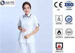Cotton Disposable Medical Clothing Round Neck Elastic Knitted Cuff Easy Cleaning