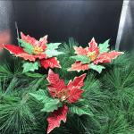 Rongflower Christmas Artificial Flowers Greenery Combo Box Set Silk Flowers Rose