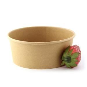 China Recyclable Oil Resistant Kraft Paper Bowls For Food , Paper Salad Bowls wholesale