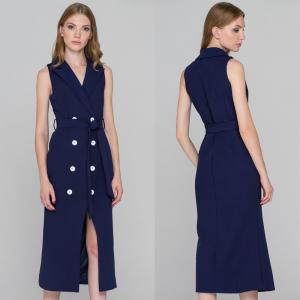 China Alibaba wholesale blue sleeveless blazer dress wholesale