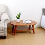 Retro Oval NC Painting Rubberwood MDF Coffee Tables