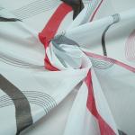 Fashionable White Printed 70gsm Mattress Covering Fabric Good Ventilation