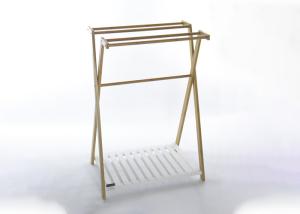 China Free Standing 50KG 86cm High Bamboo Towel Rail wholesale