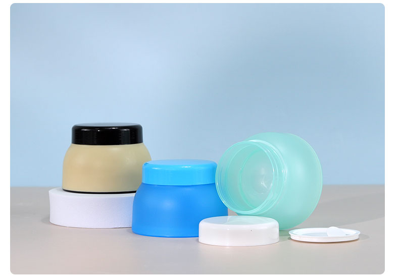 Empty PP Cosmetic Jars Transparent Wide Mouth Plastic Container With Lid