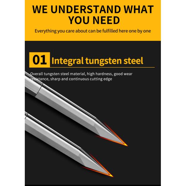 1 Flute Sharp Milling Cutter Metal End Mill Flat Bottomed For Woodworking CNC Carving