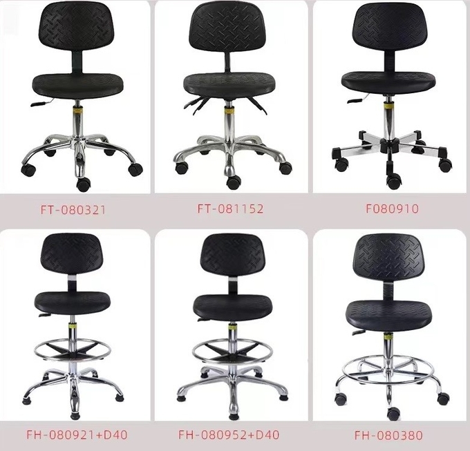 440*410mm ESD Saddle Swivel Chair Injection Molded Backrest Esd Stool Chair
