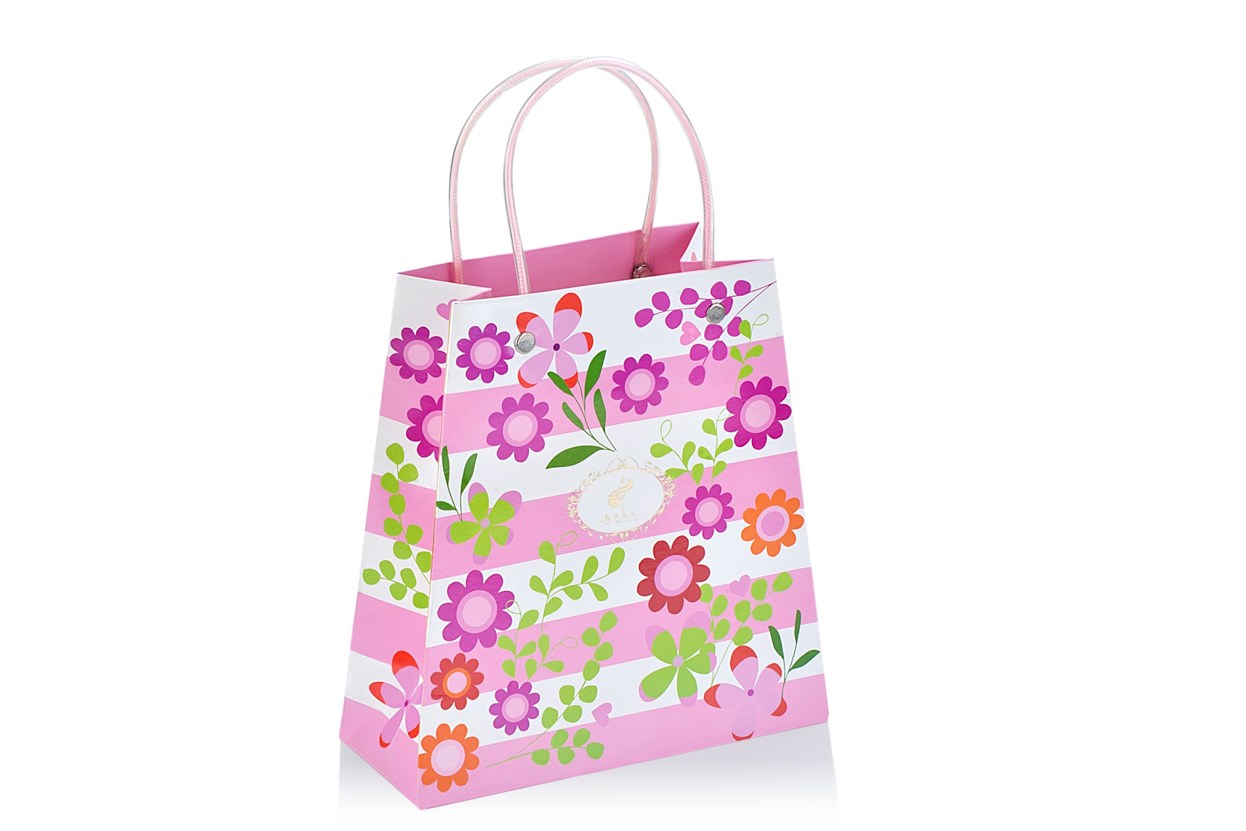ODM Luxury Boutique Bag , paper gift bags with handles Pantone color Printing