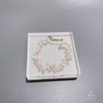 vintage luxury brand hand chain small faux pearl bracelet Stainless steel bangle