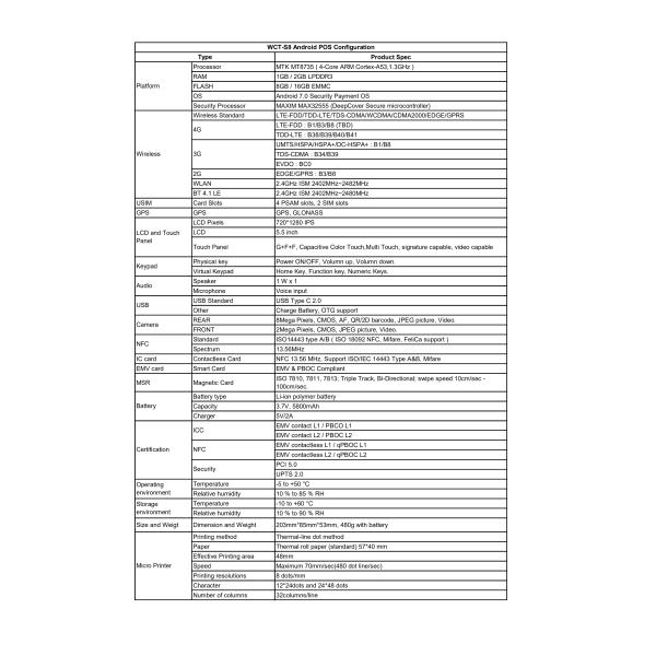 4 Core FBI Biometric Point of Sale Terminal , Retail Card Payment Machines
