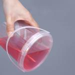 500ml PP Clear White Food Take Out Package Ice Cream Cookies Small Plastic