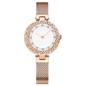 China Diamond Fashion Wrist Watch Bezel Drill Mesh Belt Ladies Watch wholesale