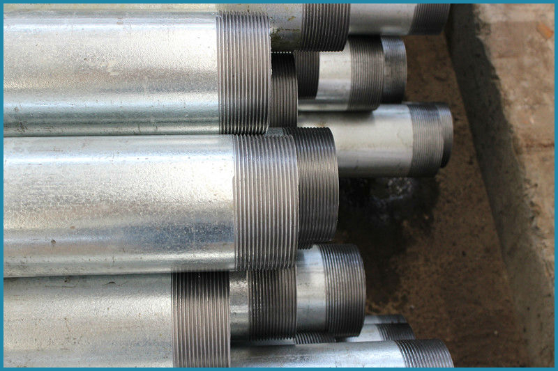 hot dip galvanized steel pipe threaded on both ends