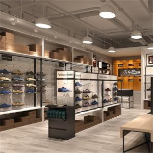 China T5 LEDShoe Store Display Furniture Powder Coating Monomer Design wholesale