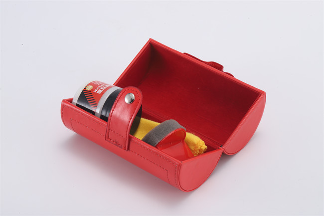 Shoe Shine Kit Polish Sponge Shoe Horn In PU Leather Case Made Promotional Custom