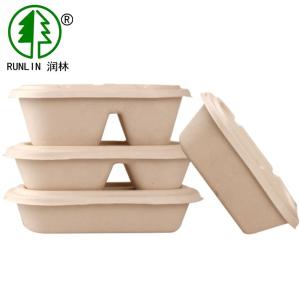 China Recyclable Restaurants Bagasse Food Containers Food Moulded Fiber Packaging wholesale