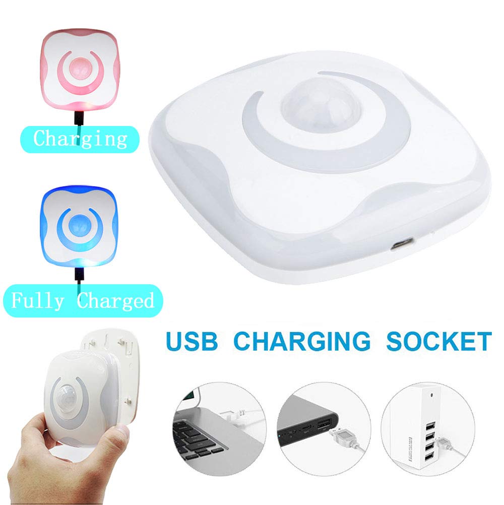 Upgraded Motion Sensor Closet Light, Cordless Rechargeable LED Smart Night Light