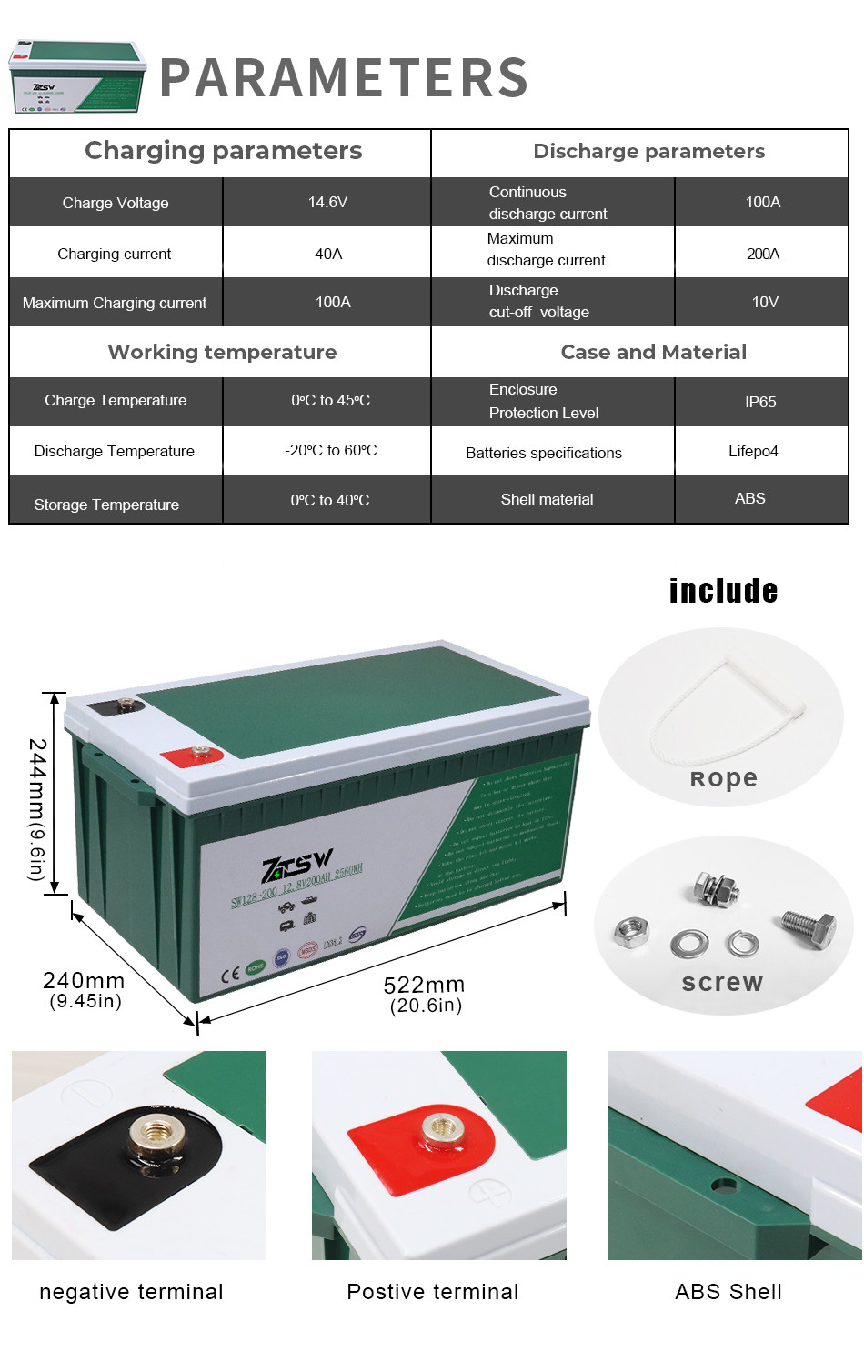 IP65 UL Lifepo4 12v 200ah Waterproof Battery Pack For Golf Carts