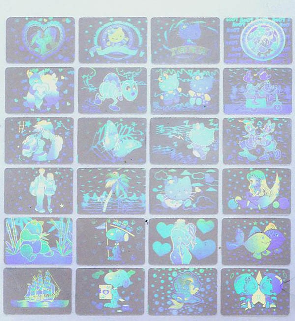 Custom Shapes ID Die Cut Transparent Hologram Stickers , Tamper Proof Hologram Stickers