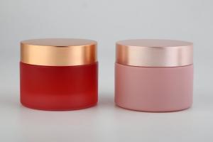 China 20g 30g 50g Blue Glass Cosmetic Cream Jars , Glass Jar Cosmetic Packaging Cream Bottles OEM wholesale