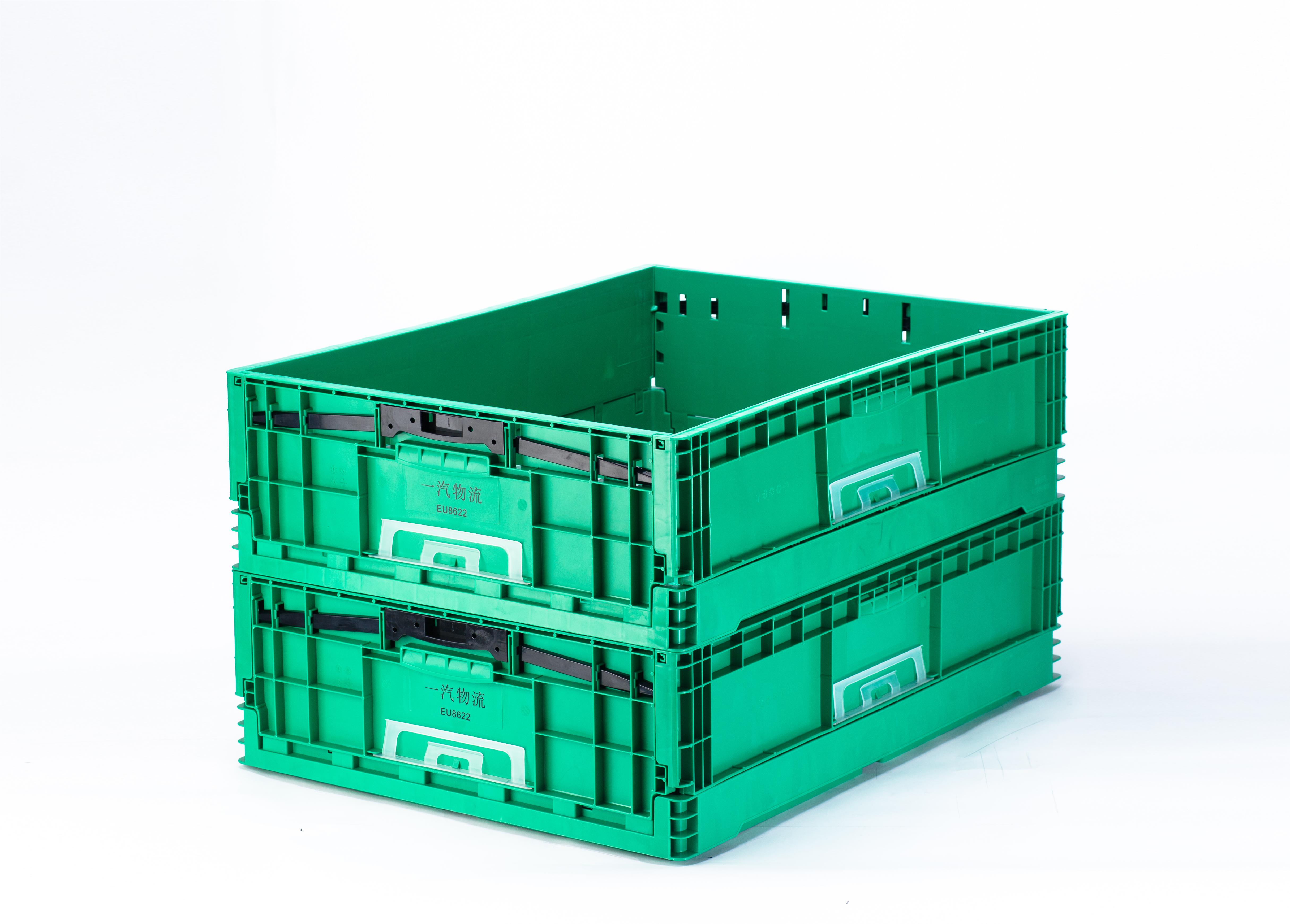 EU Industry Turnover Foldable Solid Storage Crate in Solid Box Style with Foldable Design