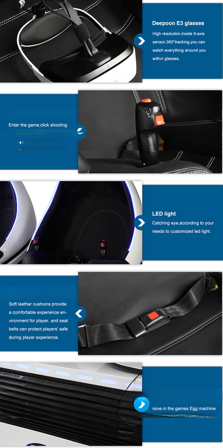 VR Egg Chair 2021 Hot Entertainment Room VR Game Center Virtual Reality Simulation Luxury DP E3 VR Park