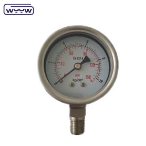 China Back Glycerine Shock Resistant Hydraulic Jack Pressure Gauge Range Customized wholesale