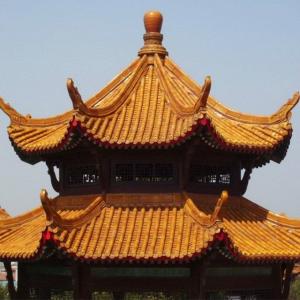 China Traditional Garden Chinese Glazed Roof Tiles Gazebo Plain Decorative wholesale