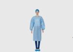 Light Weight 35g Dust Proof Blue Sms Surgical Gown , Disposable Surgery Gowns