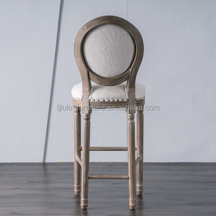 Customizable Seat Height Wood High Bar Chair for Bar Furniture W49.5*D49*H99.5CM