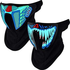 China Sound Sensor LED Music Party Mask Polyester Mesh Fabric on sale