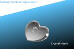 CRYSTAL heart paperweight/beveled heart crystal paperweight/crystal circle