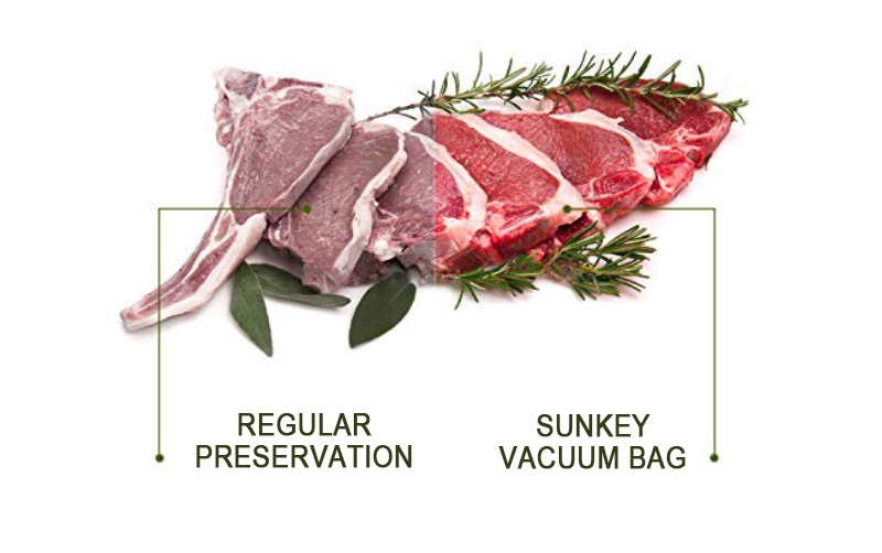 10in Vegetables Fruit Fresh Meat Packaging Transparent Vacuum Sealed Plastic Bags